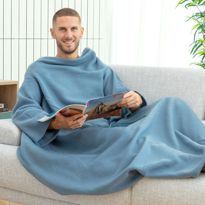 Innovagoods Single Sleeved Blanket With Central Pocket Faboulazy Innovagoods