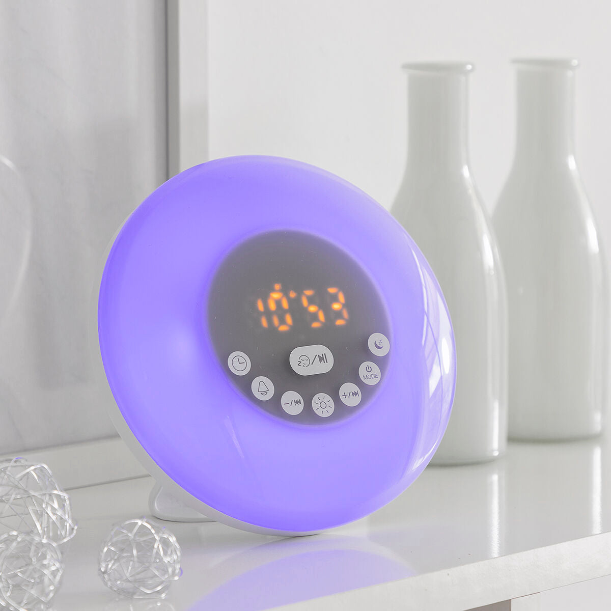 Innovagoods Rechargeable Sunrise Alarm Clock With Speaker Sunrilk Innovagoods