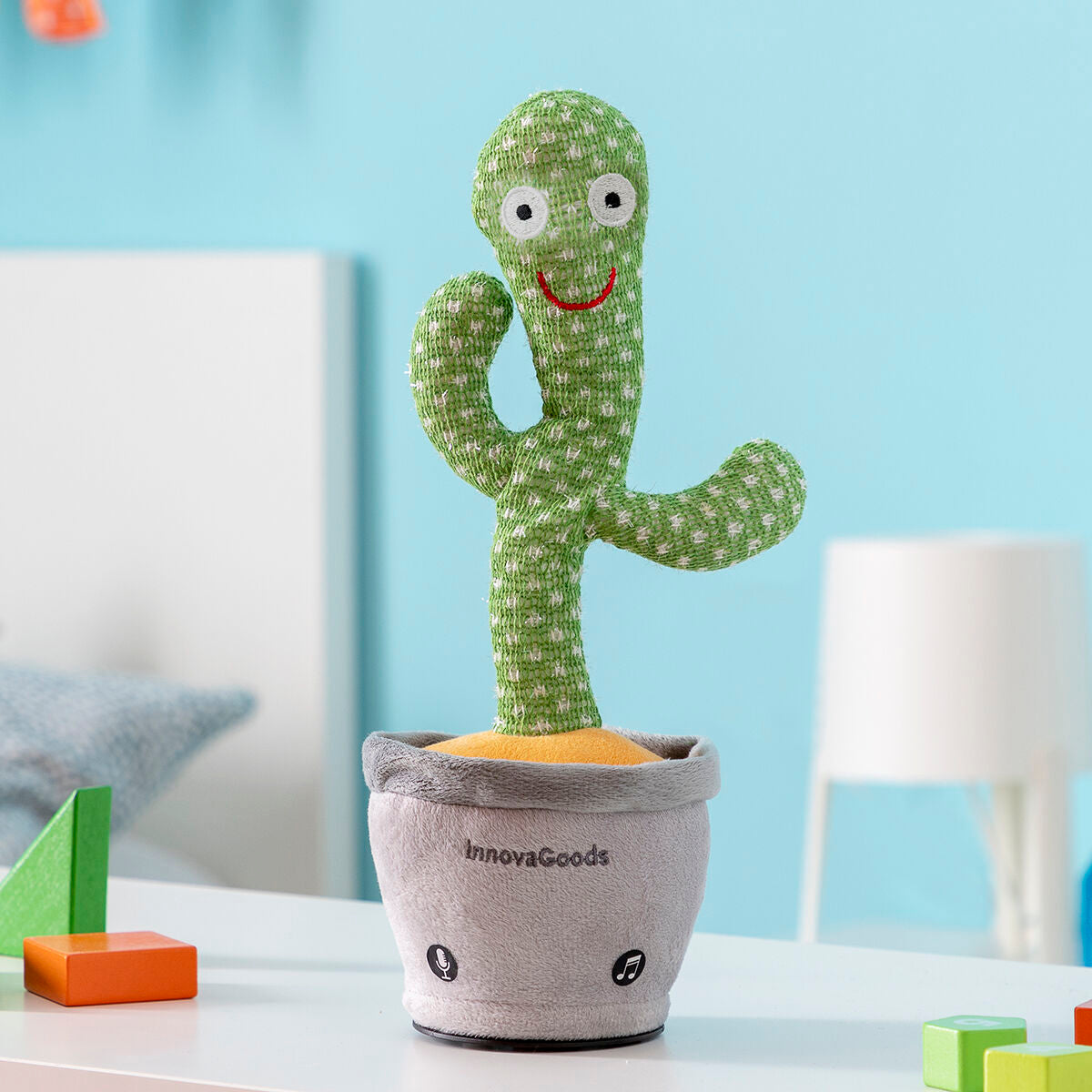 Innovagoods Rechargeable Dancing And Talking Cactus With Music And Multicoloured Led Cacxi Innovagoods