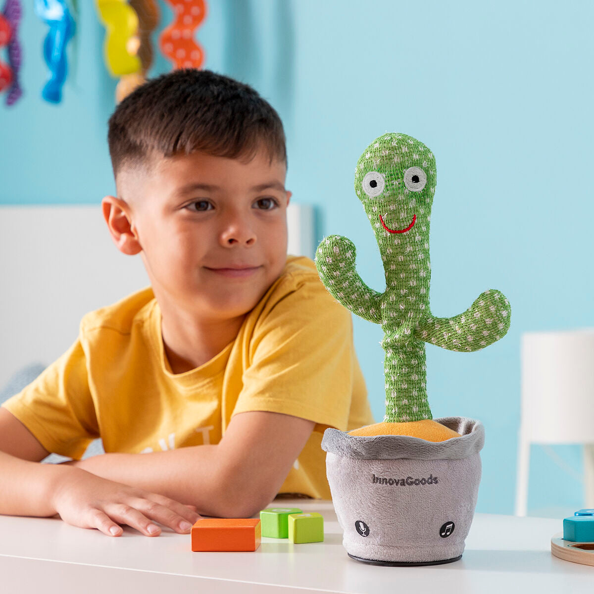 Innovagoods Rechargeable Dancing And Talking Cactus With Music And Multicoloured Led Cacxi Innovagoods